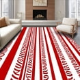 thumbnail image 1 of ODIKA 8'x10' Machine Washable Non-Slip Area Rug, Cane Stripe Accent Floor with Peppermint Swirl Details High Traffic Rug with Pad, Red, 614325, 1 of 8