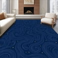 thumbnail image 1 of ODIKA 8'x10' Machine Washable Non-Slip Area Rug, Celestial Dreamscape Swirl Constellation Tapestry High Traffic Rug with Pad, Blue, 541656, 1 of 8