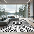 thumbnail image 1 of ODIKA 8'x10' Machine Washable Non-Slip Area Rug, Celestial Modern Abstract Starburst High Traffic Rug with Pad, Black, 927125, 1 of 8