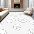 thumbnail image 1 of ODIKA 8'x10' Machine Washable Non-Slip Area Rug, Celestial Puff Design Accent with Heavenly Formations High Traffic Rug with Pad, Black, 616346, 1 of 8