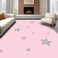 thumbnail image 1 of ODIKA 8'x10' Machine Washable Non-Slip Area Rug, Celestial Starfall Tree Skirt featuring Glittering Galaxy Design High Traffic Rug with Pad, Pink, 652231, 1 of 8