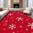 thumbnail image 1 of ODIKA 8'x10' Machine Washable Non-Slip Area Rug, Celestial Winter Symphony Decorative Household Treasure High Traffic Rug, Red, 632601, 1 of 7