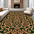 thumbnail image 1 of ODIKA 8'x10' Machine Washable Non-Slip Area Rug, Celtic Knot Door with Interlaced Spiral High Traffic Rug with Pad, Green, 672503, 1 of 8