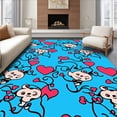 thumbnail image 1 of ODIKA 8'x10' Machine Washable Non-Slip Area Rug, Charming Critter Floor with Romantic High Traffic Rug, Blue, 725312, 1 of 7
