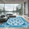 thumbnail image 1 of ODIKA 8'x10' Machine Washable Non-Slip Area Rug, Chinoiserie Blue High Traffic Rug with Pad, Blue, 1051882, 1 of 8