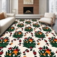 thumbnail image 1 of ODIKA 8'x10' Machine Washable Non-Slip Area Rug, Christmas Conifer Bough Entry with Autumn Harvest High Traffic Rug, Green, 731859, 1 of 7