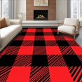 thumbnail image 1 of ODIKA 8'x10' Machine Washable Non-Slip Area Rug, Classic Buffalo Check with Symmetrical Crossweave High Traffic Rug, Black, 610770, 1 of 7