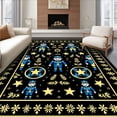 thumbnail image 1 of ODIKA 8'x10' Machine Washable Non-Slip Area Rug, Classic Nutcracker Parade with Interlocking Medallions High Traffic Rug with Pad, Black, 734310, 1 of 8