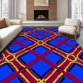 thumbnail image 1 of ODIKA 8'x10' Machine Washable Non-Slip Area Rug, Classic Tartan Featuring Intersecting Line High Traffic Rug, Blue, 610527, 1 of 7