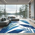 thumbnail image 1 of ODIKA 8'x10' Machine Washable Non-Slip Area Rug, Contemporary Navy Blue High Traffic Rug, Blue, 1099349, 1 of 7