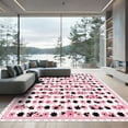 thumbnail image 1 of ODIKA 8'x10' Machine Washable Non-Slip Area Rug, Contemporary Pink High Traffic Rug, Pink, 1036916, 1 of 7