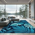 thumbnail image 1 of ODIKA 8'x10' Machine Washable Non-Slip Area Rug, Contemporary Teal High Traffic Rug, Blue, 1099354, 1 of 7