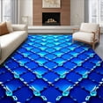 thumbnail image 1 of ODIKA 8'x10' Machine Washable Non-Slip Area Rug, Crystalline Prism Mosaic High Traffic Rug, Blue, 454390, 1 of 7