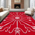 thumbnail image 1 of ODIKA 8'x10' Machine Washable Non-Slip Area Rug, Cupid Holiday Tree Foundation with Love Theme Design High Traffic Rug with Pad, Red, 654272, 1 of 8