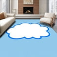 thumbnail image 1 of ODIKA 8'x10' Machine Washable Non-Slip Area Rug, Dreamy Floating Sky Wonderland Cartoon Shaped Floor Decoration High Traffic Rug, Blue, 720096, 1 of 3