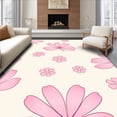 thumbnail image 1 of ODIKA 8'x10' Machine Washable Non-Slip Area Rug, Elegant Petal Decorative Accent High Traffic Rug with Pad, Pink, 360319, 1 of 8