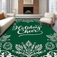 thumbnail image 1 of ODIKA 8'x10' Machine Washable Non-Slip Area Rug, Elegant Snowflake Lace Overlay with Holiday Accents High Traffic Rug, Green, 739470, 1 of 7