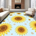 thumbnail image 1 of ODIKA 8'x10' Machine Washable Non-Slip Area Rug, Enchanted Garden Petal Symphony Natural Wonder Display High Traffic Rug with Pad, Yellow, 703359, 1 of 8