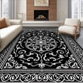 thumbnail image 1 of ODIKA 8'x10' Machine Washable Non-Slip Area Rug, Enchanted Jewel Panorama High Traffic Rug with Pad, Black, 658674, 1 of 8
