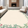 thumbnail image 1 of ODIKA 8'x10' Machine Washable Non-Slip Area Rug, Enchanted Meadow ABC Pathway with Floral Accents and Artistic Fonts High Traffic Rug with Pad, Ivory, 689536, 1 of 8
