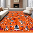 thumbnail image 1 of ODIKA 8'x10' Machine Washable Non-Slip Area Rug, Enchanted Noel Pathway Decoration High Traffic Rug, Orange, 628341, 1 of 7