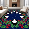 thumbnail image 1 of ODIKA 8'x10' Machine Washable Non-Slip Area Rug, Enchanted Polar Night Antarctic Celebration Underfoot High Traffic Rug with Pad, Blue, 639022, 1 of 8