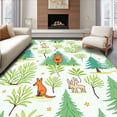 thumbnail image 1 of ODIKA 8'x10' Machine Washable Non-Slip Area Rug, Enchanted Woodland Adventure Educational Play High Traffic Rug, Green, 685737, 1 of 7