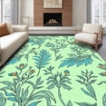 thumbnail image 1 of ODIKA 8'x10' Machine Washable Non-Slip Area Rug, Exotic Plumage Botanical Jacobean Vintage Inspired High Traffic Rug, Green, 581435, 1 of 7