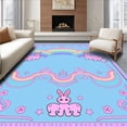 thumbnail image 1 of ODIKA 8'x10' Machine Washable Non-Slip Area Rug, Fairy Tale Animal Parade With Arches And Twinkling Constellations High Traffic Rug with Pad, Pink, 722391, 1 of 8
