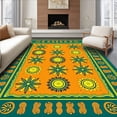 thumbnail image 1 of ODIKA 8'x10' Machine Washable Non-Slip Area Rug, Festival Compact Sandproof Travel High Traffic Rug, Orange, 708101, 1 of 7