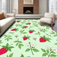 thumbnail image 1 of ODIKA 8'x10' Machine Washable Non-Slip Area Rug, Garden Harvest Medley with Berry Clusters and Flourishing Botanicals High Traffic Rug, Green, 468225, 1 of 7