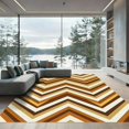 thumbnail image 1 of ODIKA 8'x10' Machine Washable Non-Slip Area Rug, Geometric Beige High Traffic Rug, Beige, 977323, 1 of 7