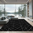 thumbnail image 1 of ODIKA 8'x10' Machine Washable Non-Slip Area Rug, Geometric Black High Traffic Rug, Black, 1103099, 1 of 7