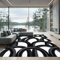 thumbnail image 1 of ODIKA 8'x10' Machine Washable Non-Slip Area Rug, Geometric Black High Traffic Rug, Gray, 1102019, 1 of 7
