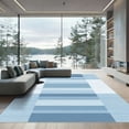 thumbnail image 1 of ODIKA 8'x10' Machine Washable Non-Slip Area Rug, Geometric Blue High Traffic Rug with Pad, Blue, 1056494, 1 of 8