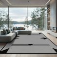 thumbnail image 1 of ODIKA 8'x10' Machine Washable Non-Slip Area Rug, Geometric Gray High Traffic Rug, Gray, 1096042, 1 of 7