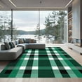 thumbnail image 1 of ODIKA 8'x10' Machine Washable Non-Slip Area Rug, Geometric Green High Traffic Rug with Pad, Green, 1037073, 1 of 8