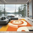 thumbnail image 1 of ODIKA 8'x10' Machine Washable Non-Slip Area Rug, Geometric Orange High Traffic Rug, Orange, 1077907, 1 of 7