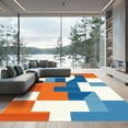 thumbnail image 1 of ODIKA 8'x10' Machine Washable Non-Slip Area Rug, Geometric Orange High Traffic Rug, Orange, 1077917, 1 of 7