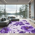 thumbnail image 1 of ODIKA 8'x10' Machine Washable Non-Slip Area Rug, Geometric Purple High Traffic Rug with Pad, Purple, 1058571, 1 of 8