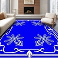 thumbnail image 1 of ODIKA 8'x10' Machine Washable Non-Slip Area Rug, Glacial Symphony Elegant Accent High Traffic Rug, Blue, 736678, 1 of 7