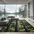 thumbnail image 1 of ODIKA 8'x10' Machine Washable Non-Slip Area Rug, Graphic Dark Green High Traffic Rug, Green, 953925, 1 of 7