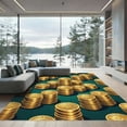 thumbnail image 1 of ODIKA 8'x10' Machine Washable Non-Slip Area Rug, Graphic Gold High Traffic Rug, Gold, 1006637, 1 of 7