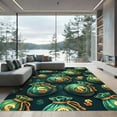thumbnail image 1 of ODIKA 8'x10' Machine Washable Non-Slip Area Rug, Graphic Green High Traffic Rug, Green, 1006630, 1 of 7