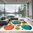 thumbnail image 1 of ODIKA 8'x10' Machine Washable Non-Slip Area Rug, Graphic Teal High Traffic Rug, Blue, 1181318, 1 of 7