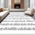 thumbnail image 1 of ODIKA 8'x10' Machine Washable Non-Slip Area Rug, Harmonious Keys Learning Instrument Training Aid High Traffic Rug with Pad, White, 693725, 1 of 8