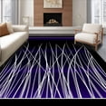 thumbnail image 1 of ODIKA 8'x10' Machine Washable Non-Slip Area Rug, Horizon Brushstroke Artistic Expressionist Pathway High Traffic Rug with Pad, Purple, 659235, 1 of 8