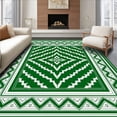 thumbnail image 1 of ODIKA 8'x10' Machine Washable Non-Slip Area Rug, Interlocking Labyrinth with Elegant Motifs High Traffic Rug, Green, 597732, 1 of 7