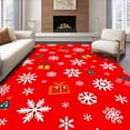thumbnail image 1 of ODIKA 8x10 Machine Washable Non-Slip Area Rug, Jolly Celebration Entry Greeting Decorative Seasonal Doorway High Traffic Rug, Red, 607830, 1 of 7
