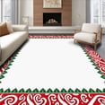 thumbnail image 1 of ODIKA 8'x10' Machine Washable Non-Slip Area Rug, Jolly Needlework Hoop Decoration Artisan Beginner Package High Traffic Rug, Red, 644511, 1 of 7
